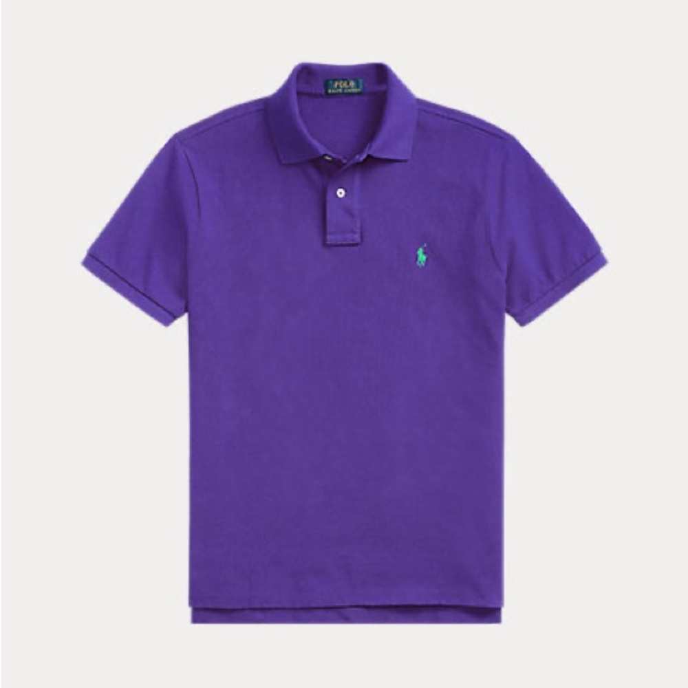Polo by Ralph Lauren Purple Polo Shirt with Green Logo